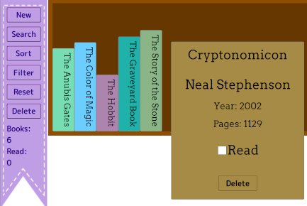 screenshot of library database project